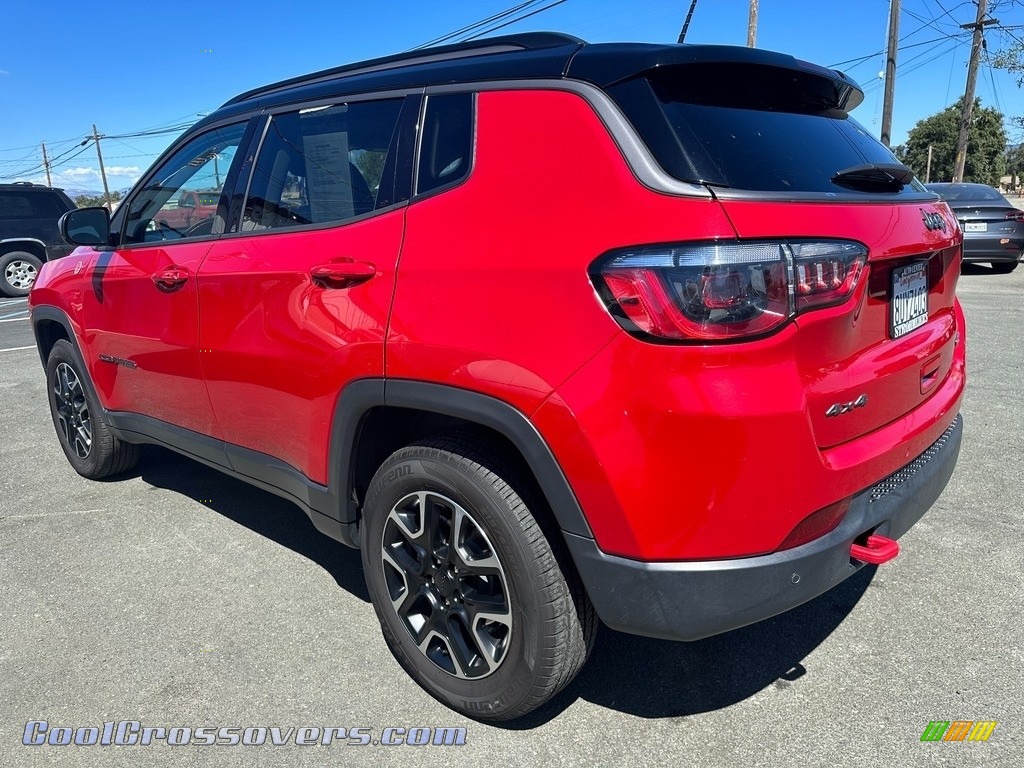 2021 Compass Trailhawk 4x4 - Redline Pearl / Black/Ruby Red photo #4