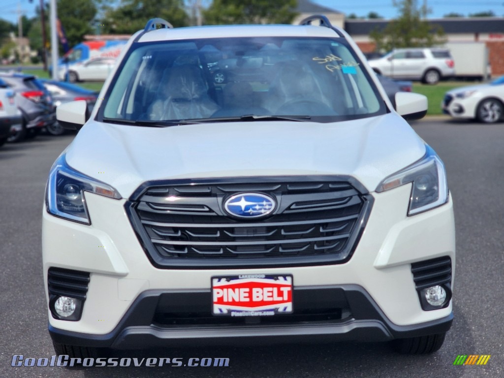 2023 Forester Premium - Crystal White Pearl / Gray photo #2