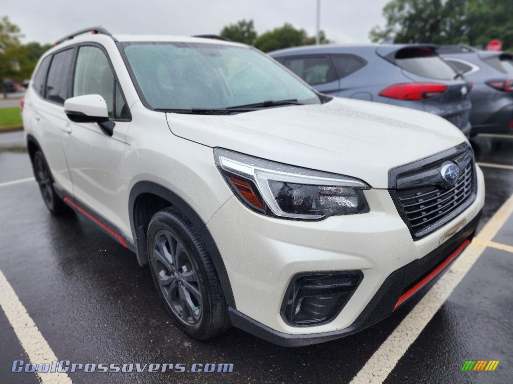 2021 Forester 2.5i Sport - Crystal White Pearl / Gray photo #2