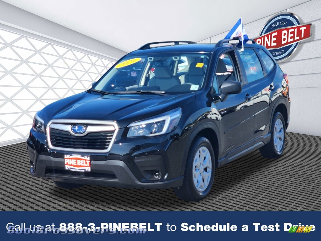 2021 Forester 2.5i - Crystal Black Silica / Gray photo #1