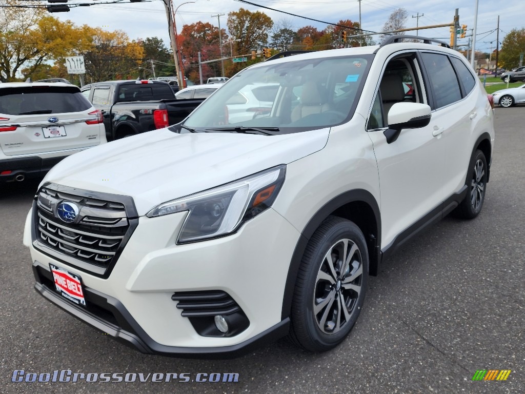 Crystal White Pearl / Gray Subaru Forester Limited