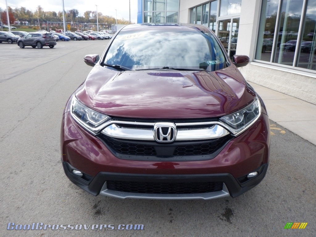 2017 CR-V EX AWD - Basque Red Pearl II / Gray photo #12