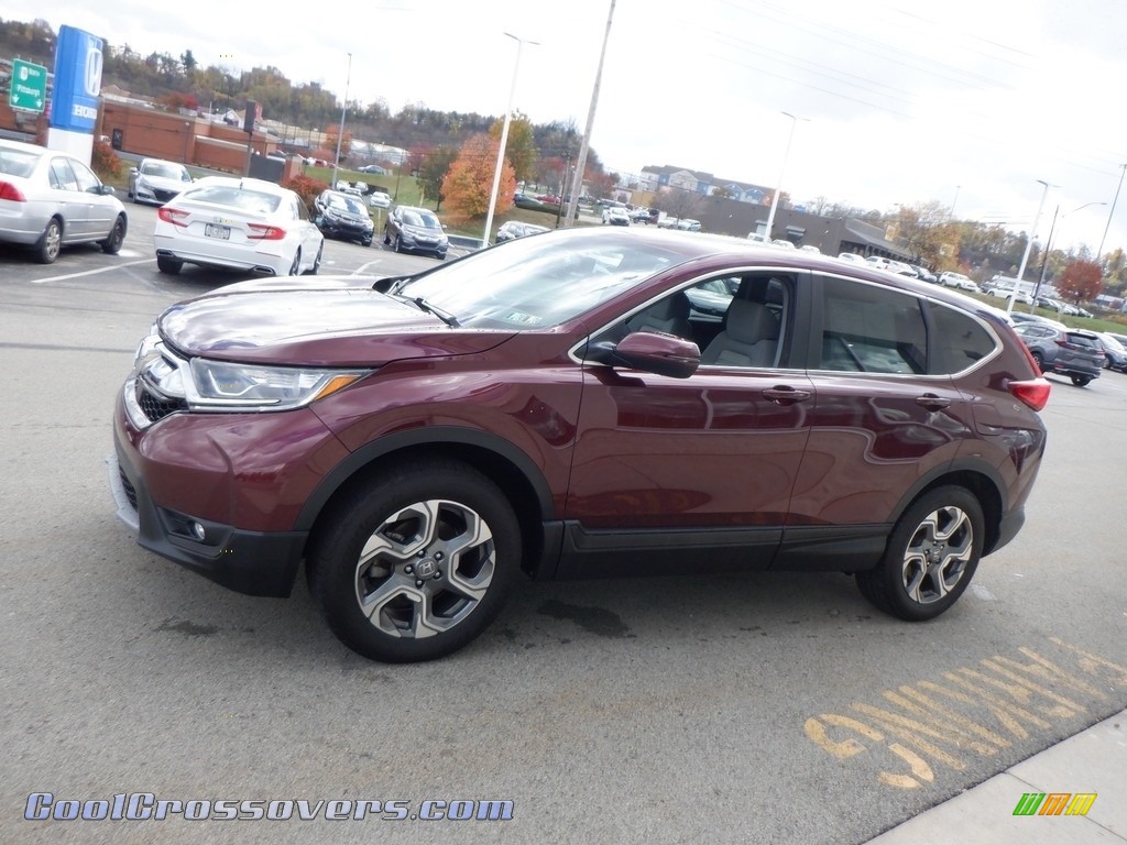 2017 CR-V EX AWD - Basque Red Pearl II / Gray photo #14