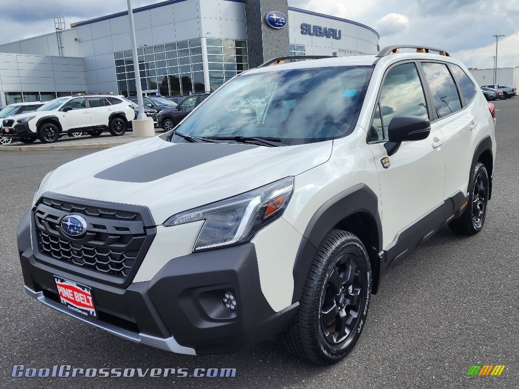 Crystal White Pearl / Gray Subaru Forester Wilderness