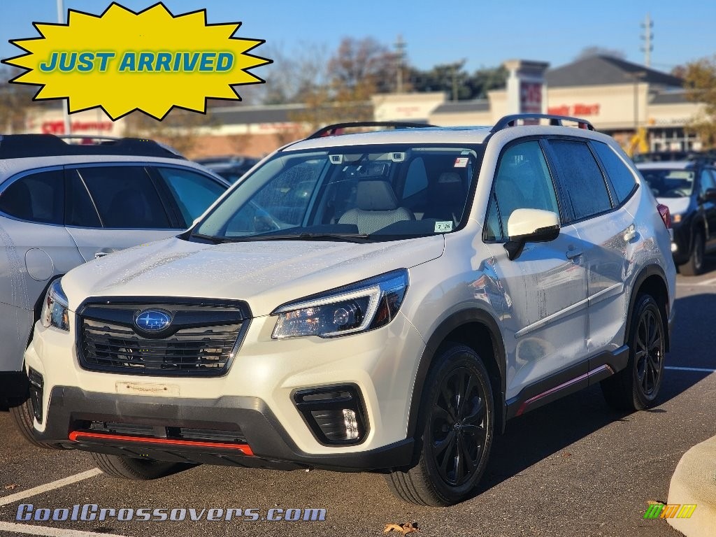 2021 Forester 2.5i Sport - Crystal White Pearl / Gray photo #1
