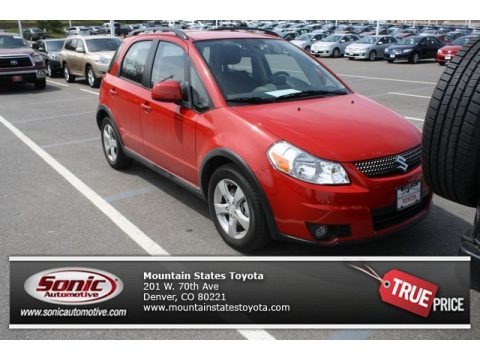 Vivid Red 2011 Suzuki SX4 Crossover Technology AWD
