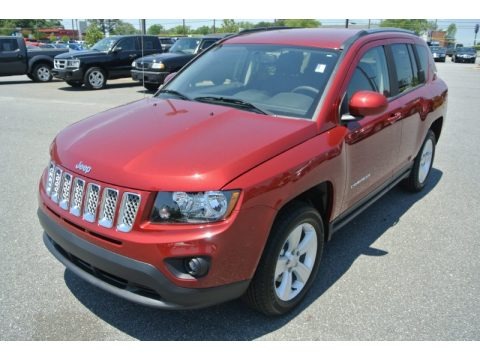 Deep Cherry Red Crystal Pearl 2014 Jeep Compass Latitude