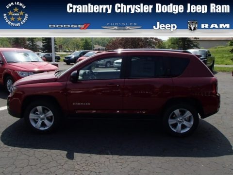 Deep Cherry Red Crystal Pearl 2014 Jeep Compass Sport 4x4