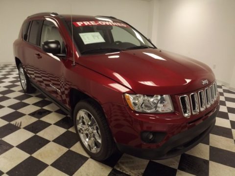 Deep Cherry Red Crystal Pearl 2011 Jeep Compass 2.4 Limited
