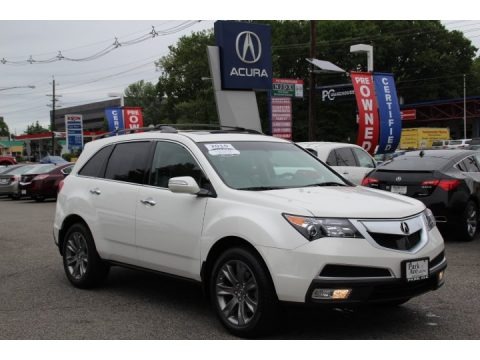 Aspen White Pearl 2010 Acura MDX Advance