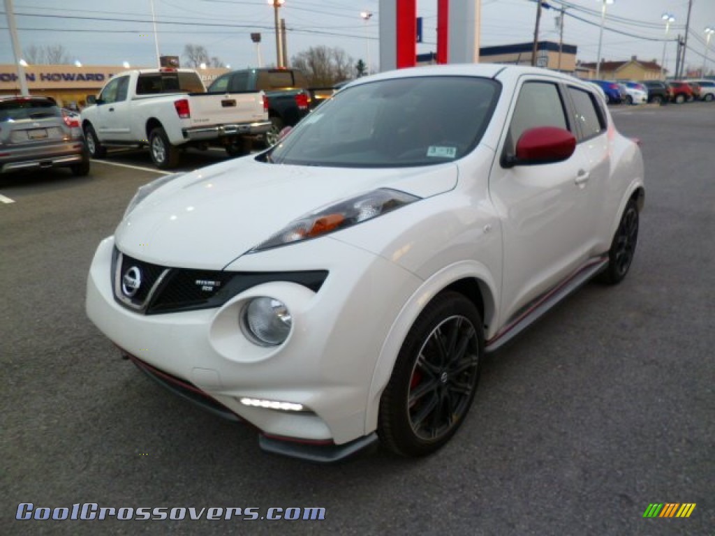 2014 Juke NISMO RS AWD - Pearl White / NISMO RS Leather/Synthetic Suede photo #3
