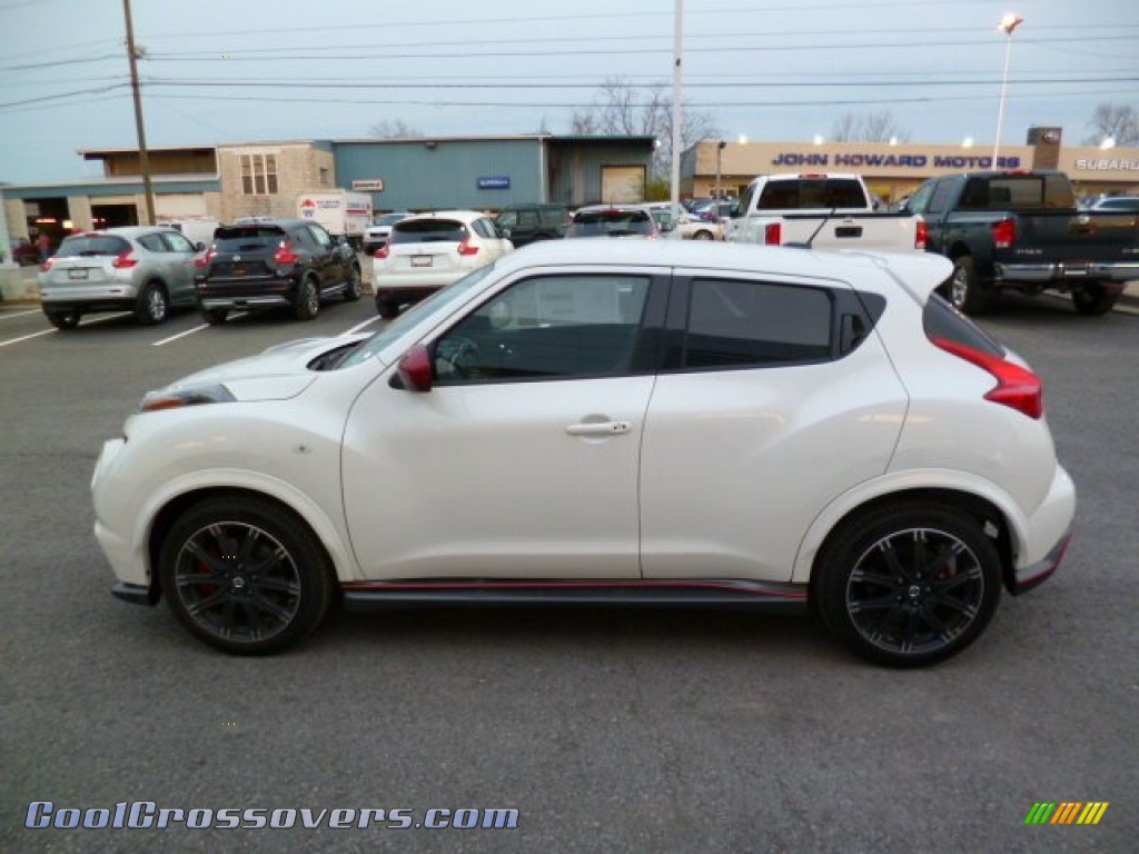 2014 Juke NISMO RS AWD - Pearl White / NISMO RS Leather/Synthetic Suede photo #4