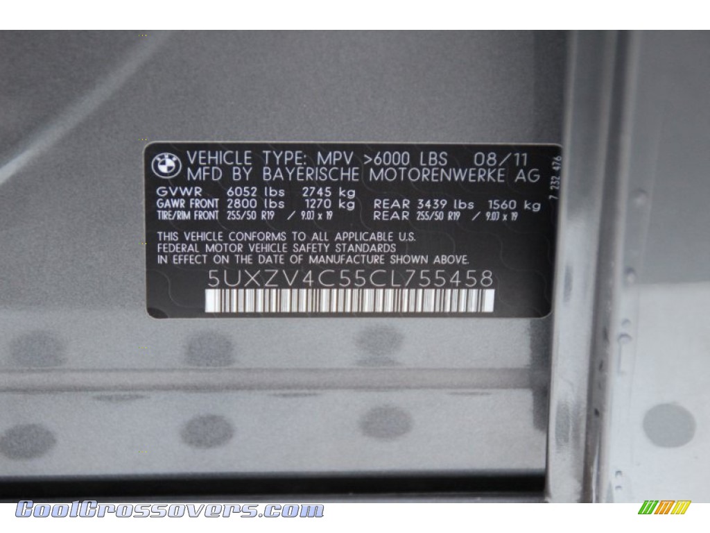 2012 X5 xDrive35i Premium - Space Gray Metallic / Black photo #36