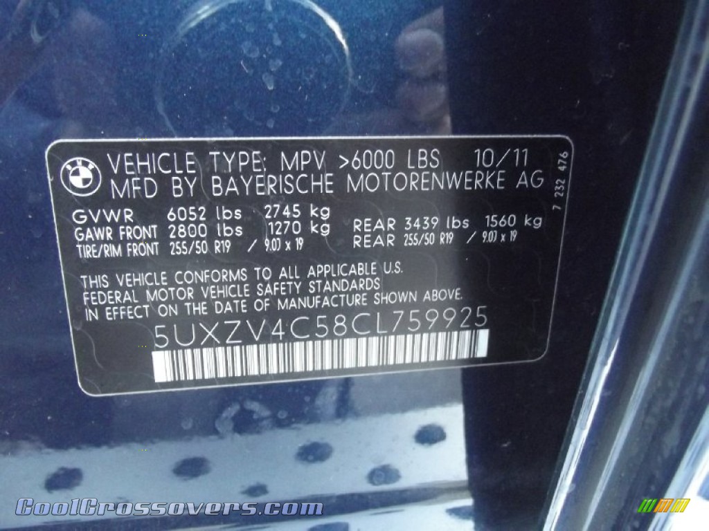 2012 X5 xDrive35i Premium - Black Sapphire Metallic / Cinnamon Brown photo #50