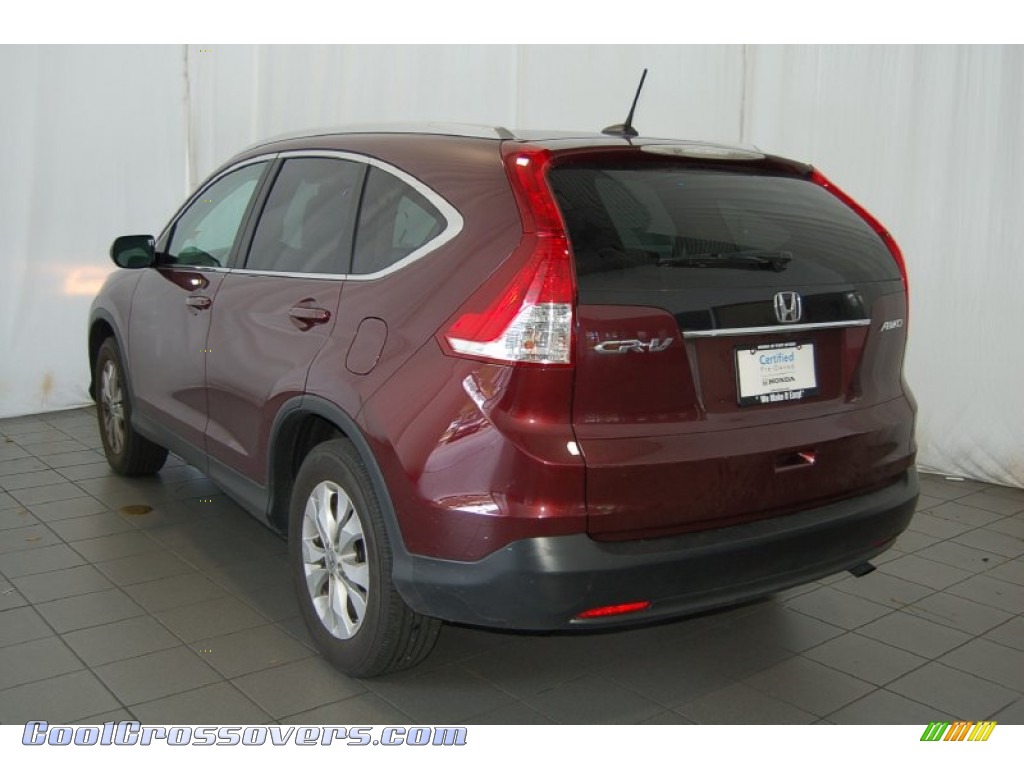 2013 CR-V EX-L AWD - Basque Red Pearl II / Gray photo #8