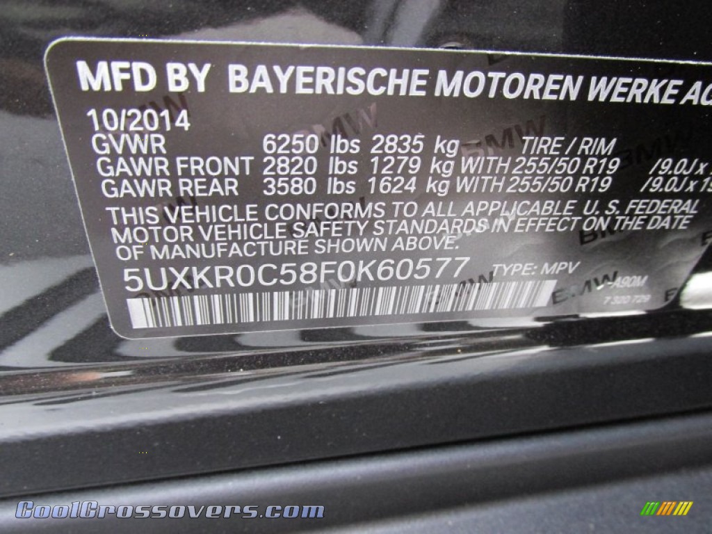 2015 X5 xDrive35i - Dark Graphite Metallic / Ivory White photo #19