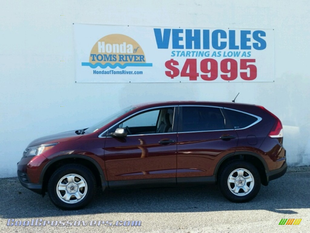 2012 CR-V LX 4WD - Basque Red Pearl II / Gray photo #5